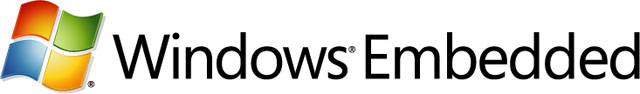 A logo for the Windows Embedded product line from Microsoft.