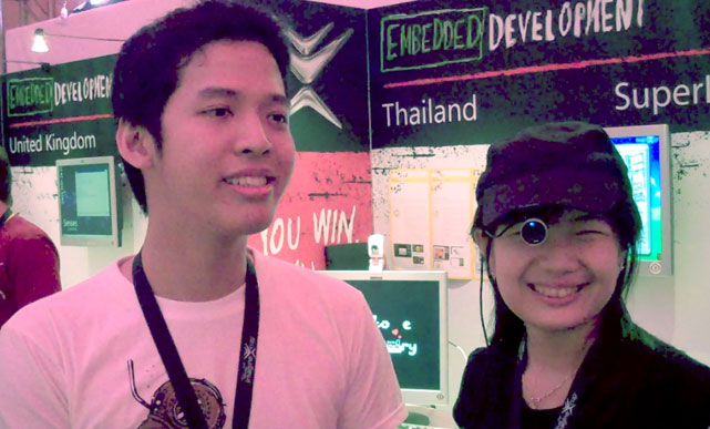 The SuperLove Factory team from Thailand presented their Imagine Cup project, Braille Eye.