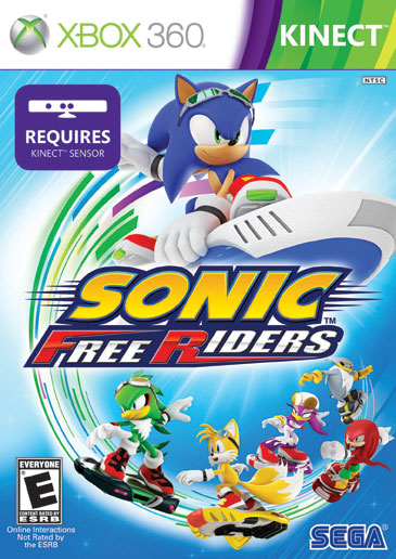 Boxshot of SONIC FREE RIDERS, a new game for XBOX 360.