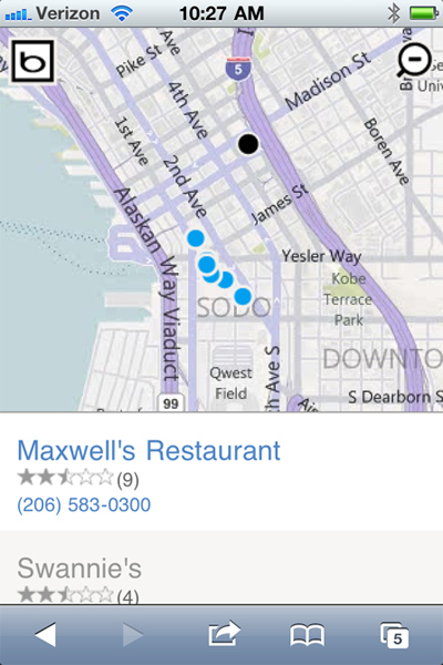 Get both the map and the list in a single view with the Maps/List Split View, making it easier to see the map and list of businesses.