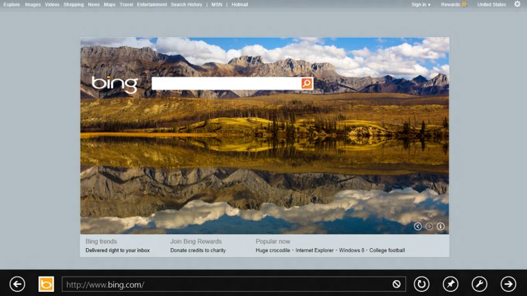 Internet Explorer 10 provides an edge-to-edge, fast and fluid experience that’s all about less browser and more Web.