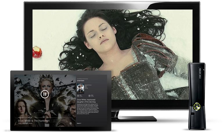 With Xbox SmartGlass, your entertainment experiences come to life as your PC, tablet and mobile device connects to your console and turns into a remote control that allows you to easily navigate within apps and on Internet Explorer on Xbox. With movies like “The Avengers” and “Snow White and the Huntsman,” Xbox SmartGlass serves as your personal guide on the cast, crew and storyline while you’re watching through Xbox Video on the console.