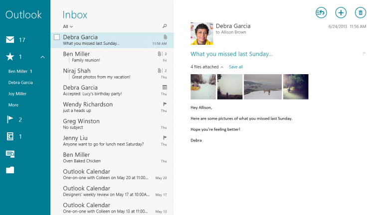 It’s easy to stay in touch with the Mail app.