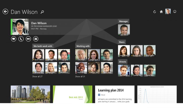 Learn more about your colleagues and their content.