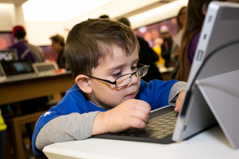 Attendees tried out Surface Pro 3 at the newest Microsoft store at Woodland Hills Mall in Tula, Okla., on Thursday, Nov. 20, 2014.