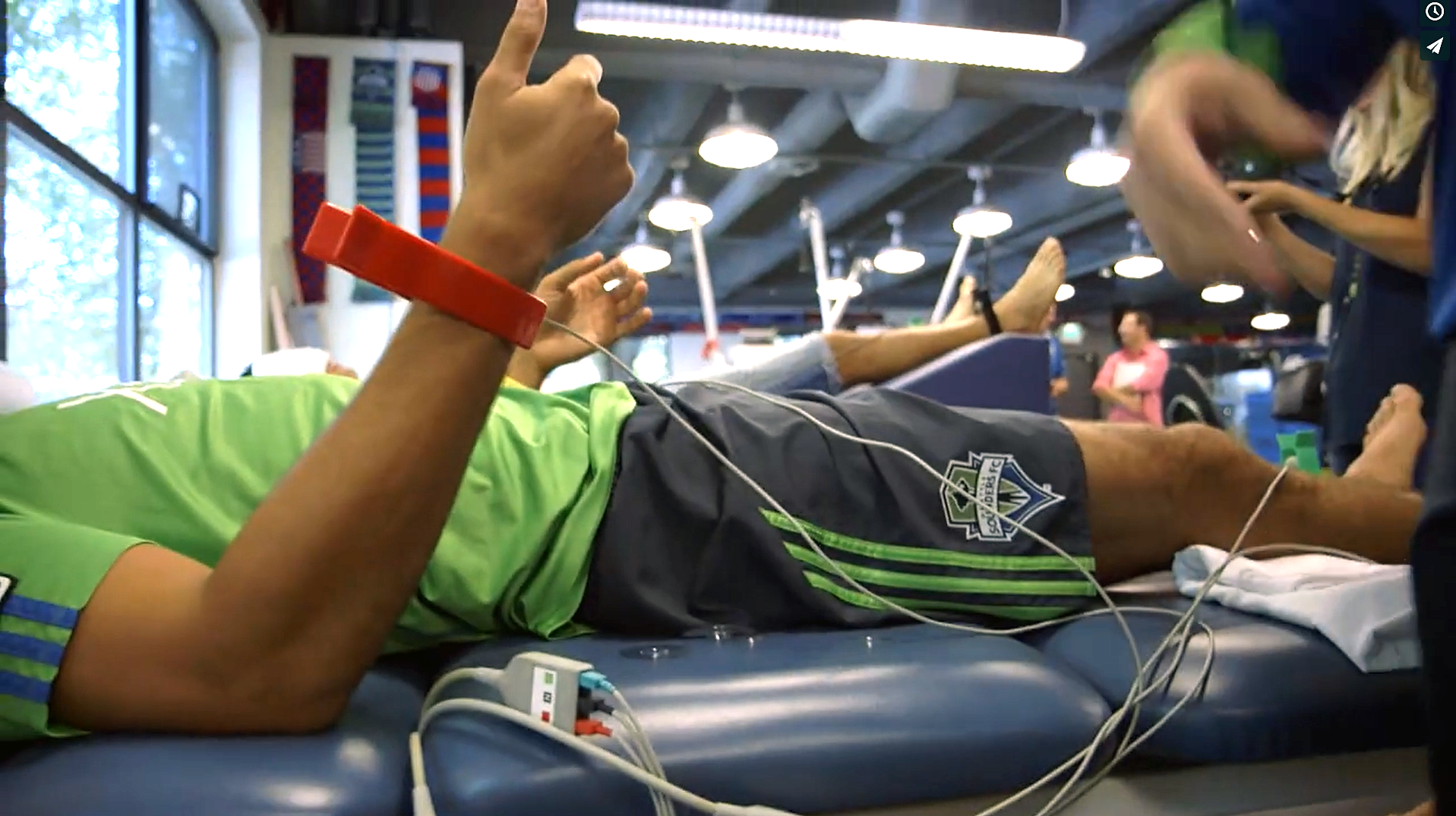 Polar heart rate monitors measure how much physical output a player uses and how much work they do, while Omegawave gives coaches each athlete’s fatigue level.