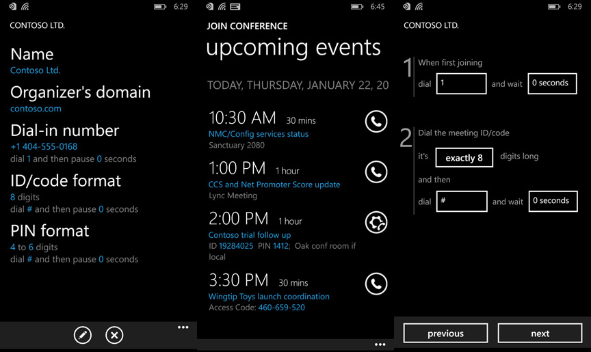 Screenshots from Join Conference.
