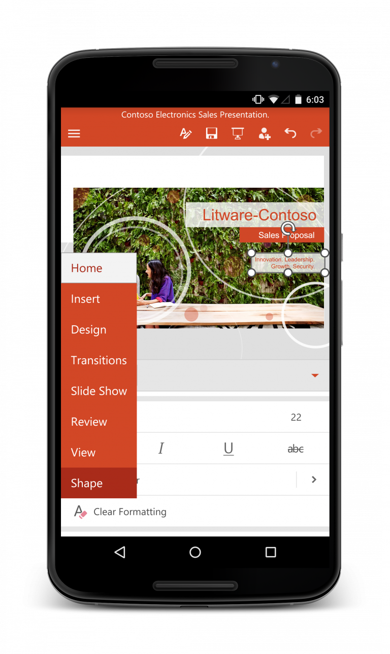 Familiar navigation built for touch