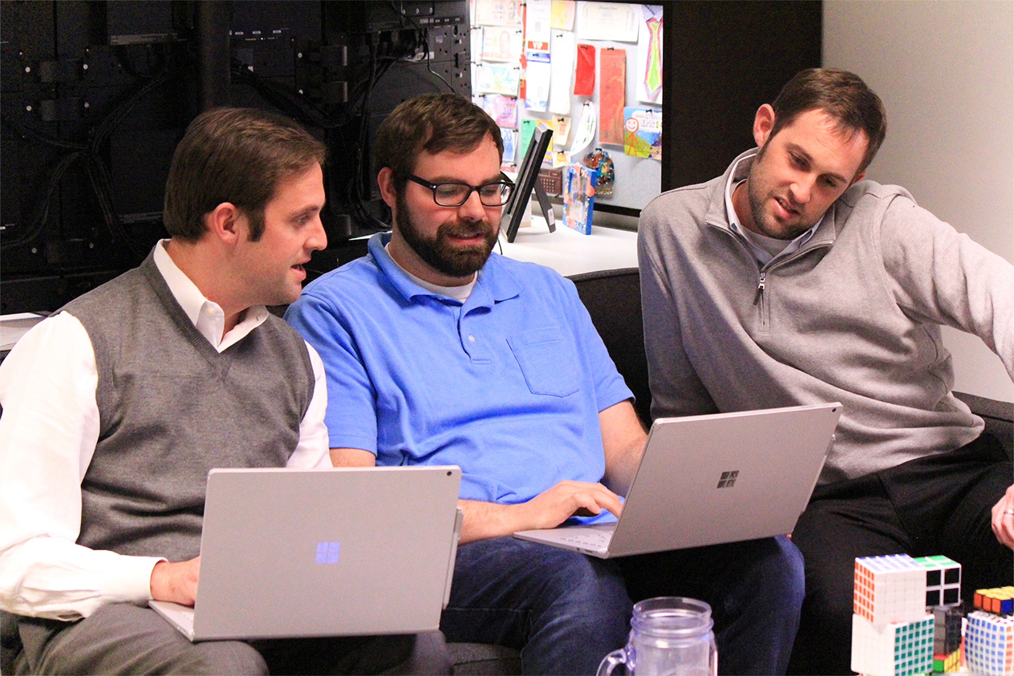 Pictured left to right: Hitcents President Chris Mills, Hitcents Senior Developer Jon Peppers and Hitcents Chief Executive Officer Clinton Mills.