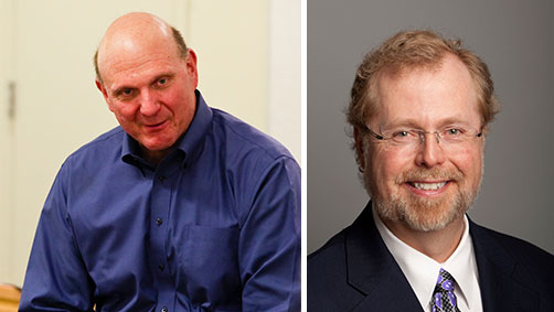 Steve Ballmer (left) and Nathan Myhrvold
