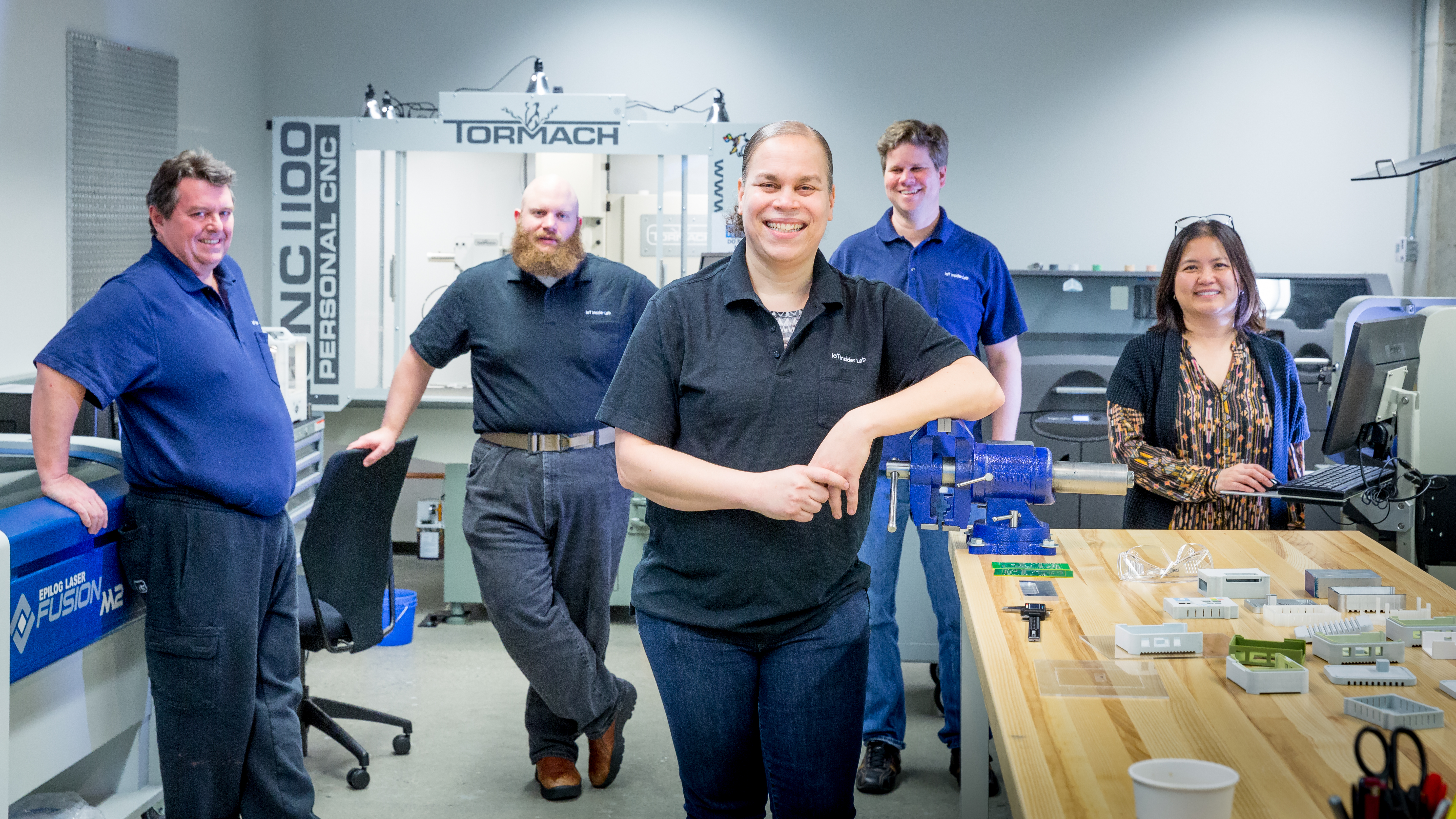 Left to right, Sean Kelly, Barron Barnett, Cyra Richardson, Mike Roshak, Marlina Hales.