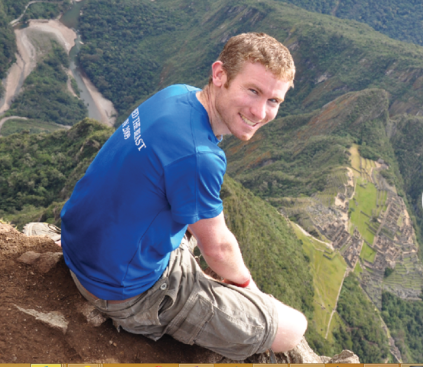 Conor Kelly in Peru atop a mountain