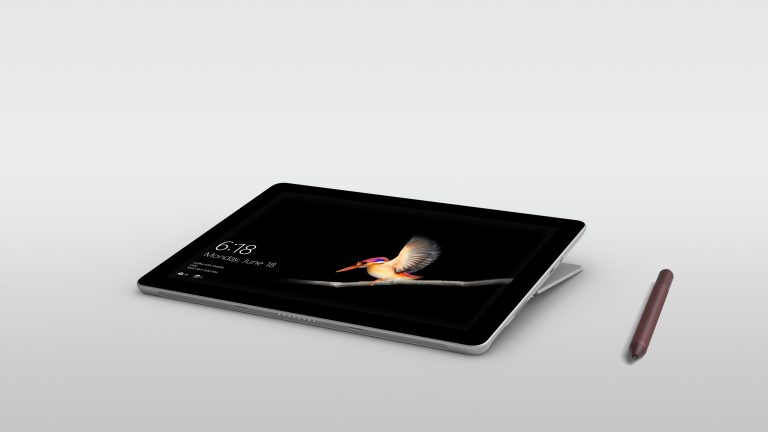 Surface Go tablet with stylus