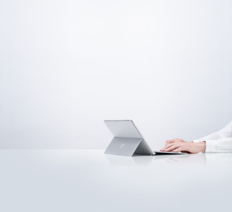 typing on a Surface device
