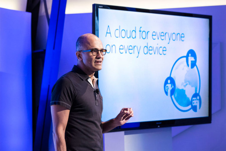 satya nadella presents a cloud for every device