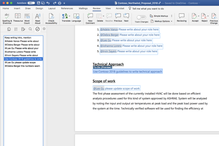 Screenshot of To Do Navigation