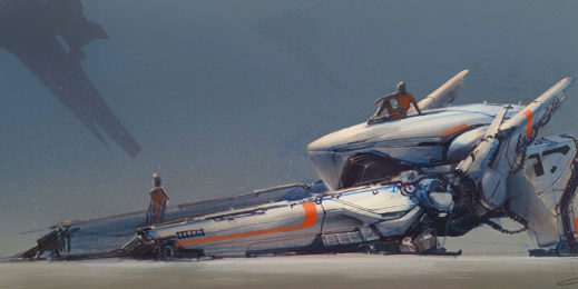 Sketch of a spaceship