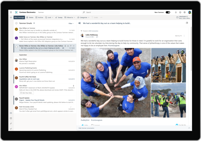 Yammer in Outlook