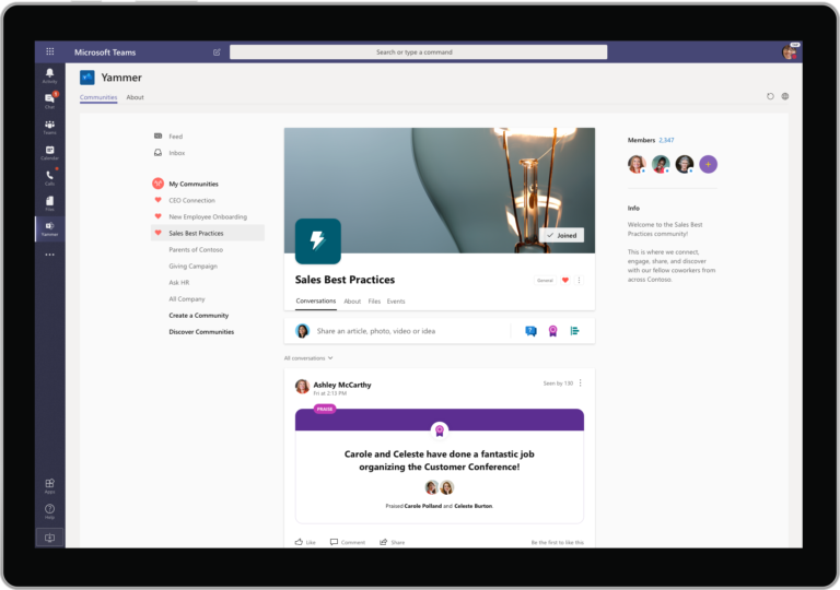 Yammer in Teams community