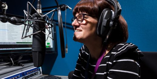 Corie Brown in the studio