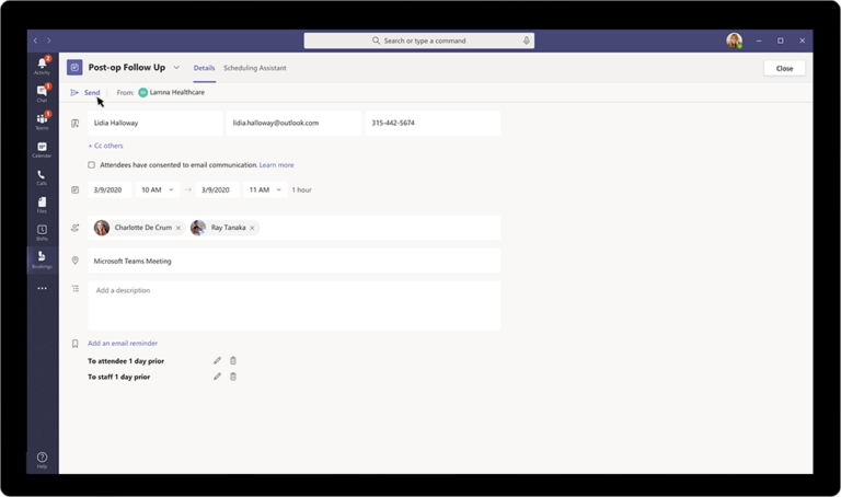 Bookings in Teams_Schedule Consult