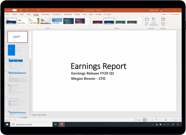 Animated GIF of Design Ideas in PowerPoint