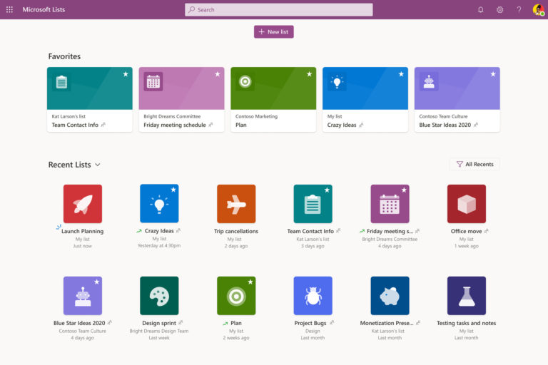 Microsoft Lists: Lists home