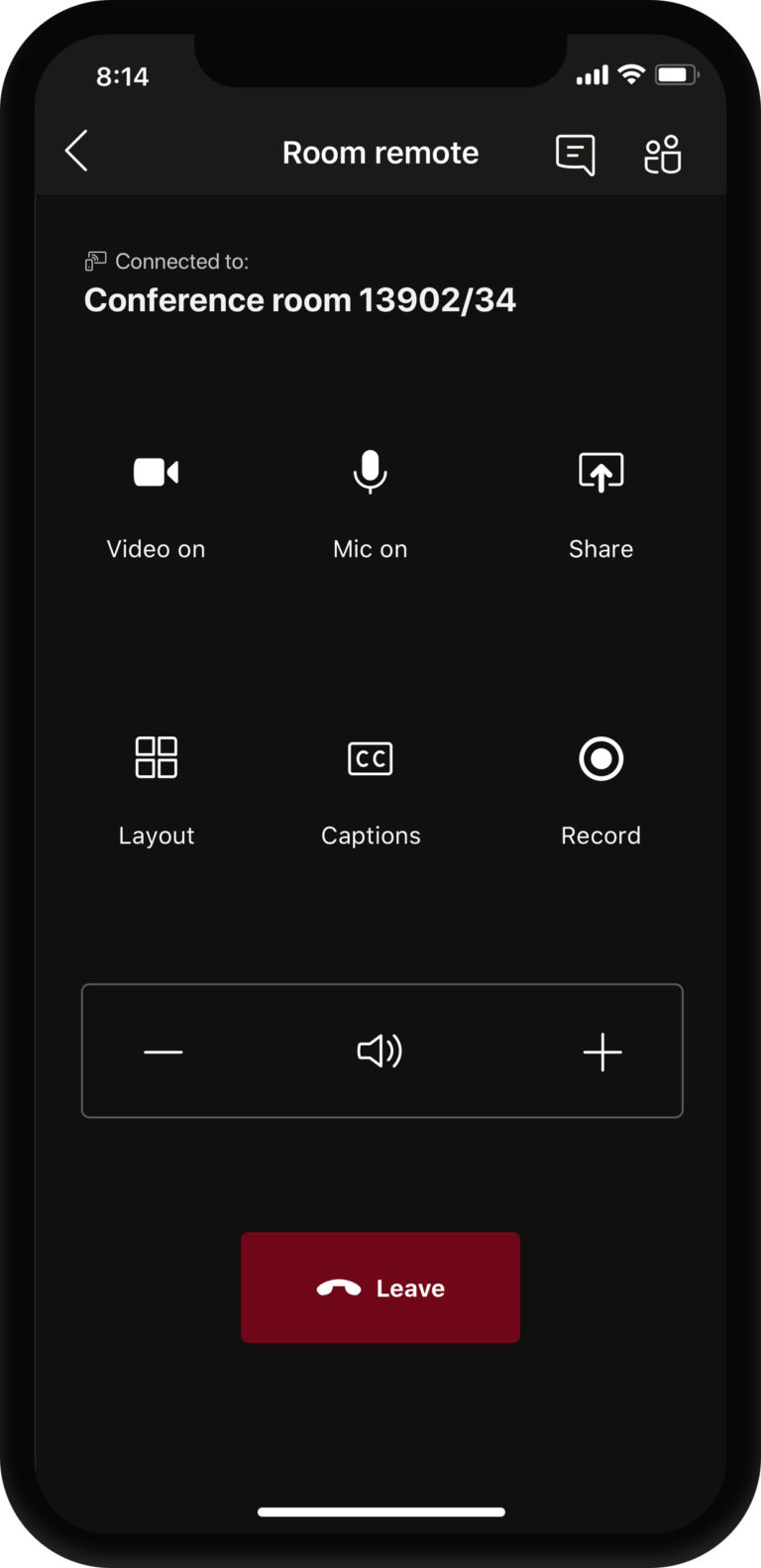 Room remote for Microsoft Teams devices