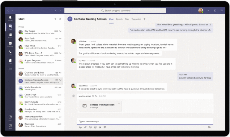 Transcript with speaker attribution