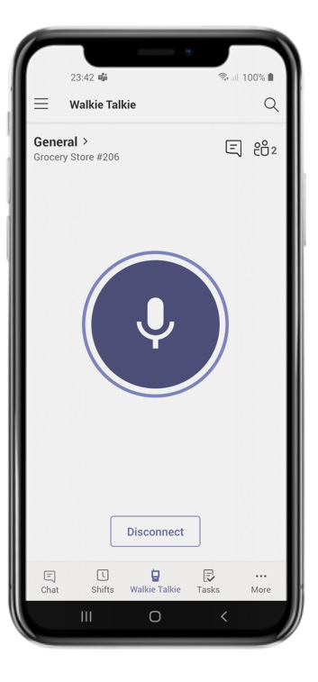 Walkie-Talkie: device home screen