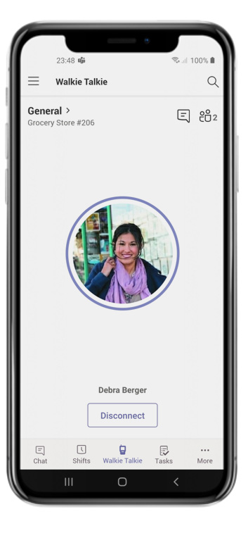 Walkie-Talkie: someone talking on a device