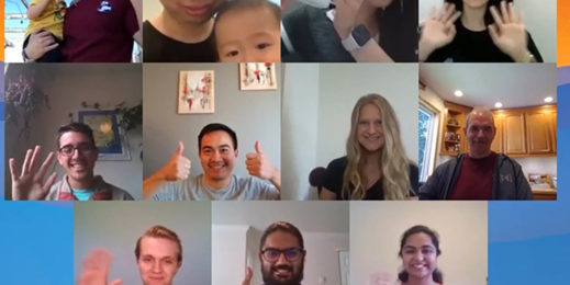 Members of hackathon team in a Microsoft Teams meeting