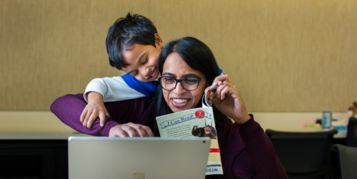 Shamsi Iqbal and her son Nehaan