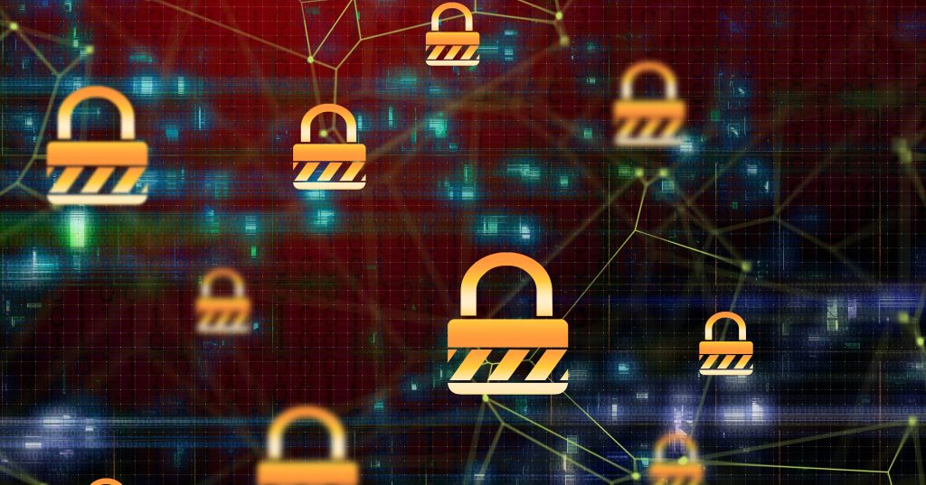Padlocks over cyber connections