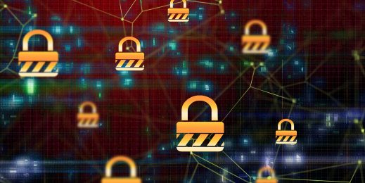 Padlocks over cyber connections