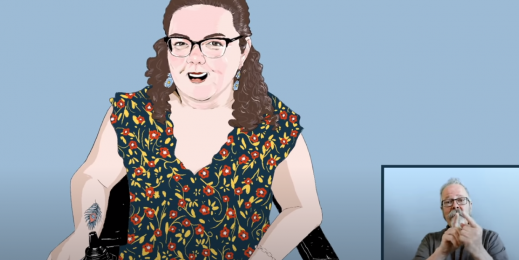 Animation of a woman in a chair