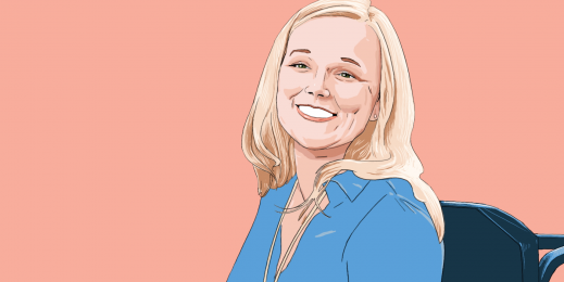 Cartoon drawing of a woman