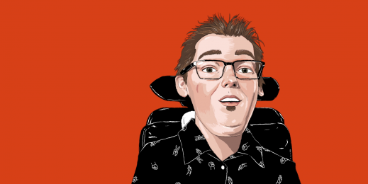 Man in a wheelchair