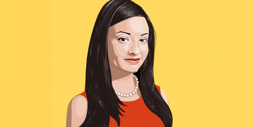 Cartoon drawing of a woman