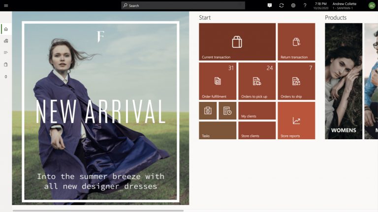 Dynamics 365 Commerce user interface