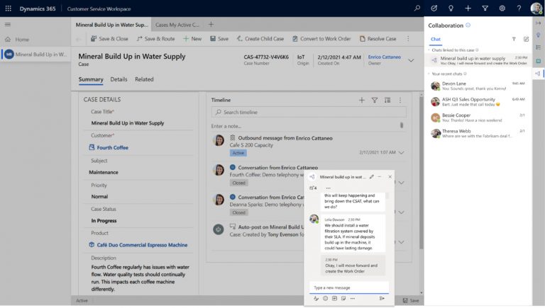 Dynamics 365 and Teams Integration user interface