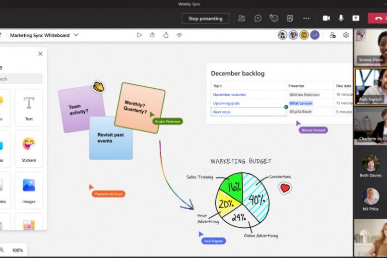 Whiteboard to collaborate