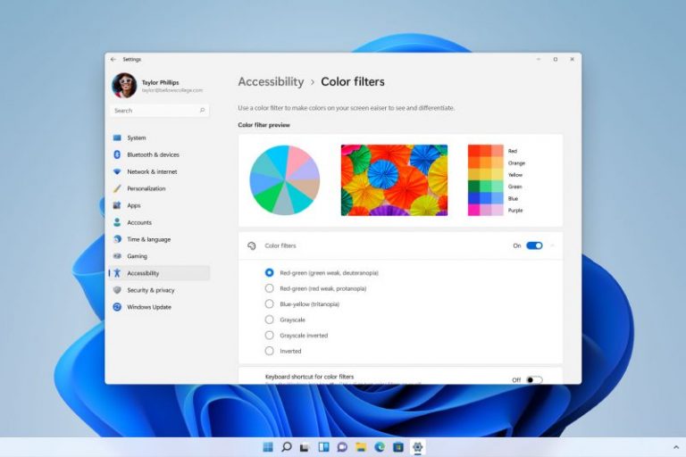 Windows 11 Accessibility Screen
