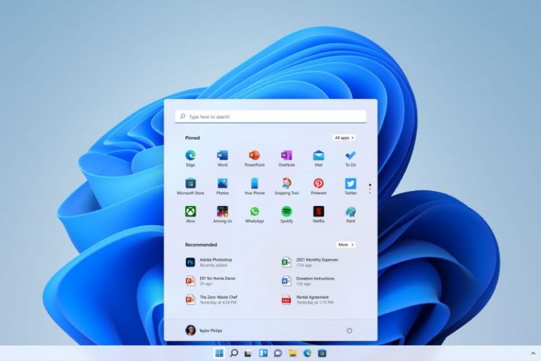 Windows 11 Start menu