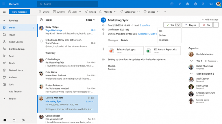 Outlook RSVP