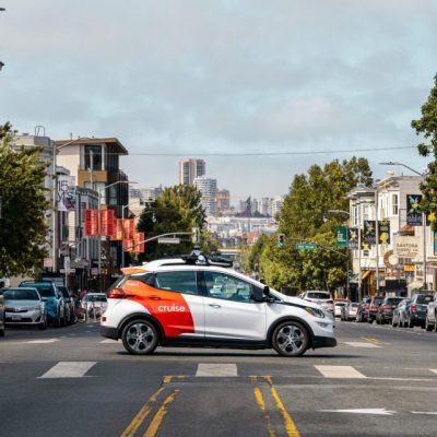 Car crossing an intersection in San Francisco