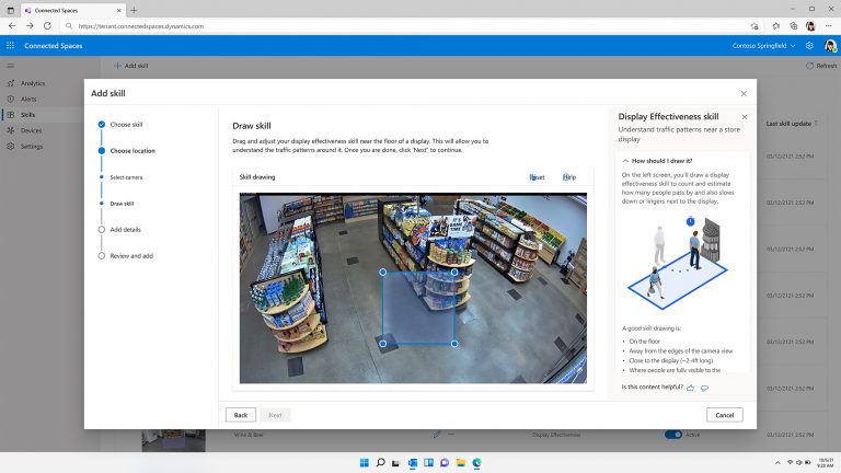 User interface of Connected Spaces