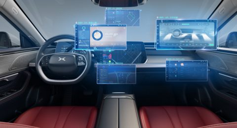 Auto dashboard with new features highlighted