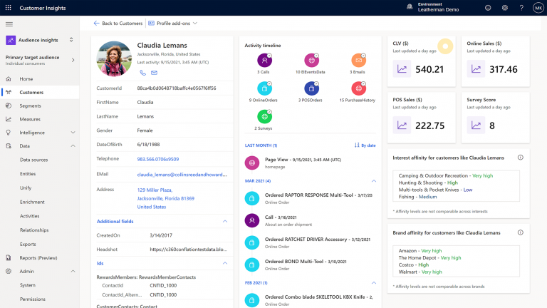 User experience for Unified Customer Profile