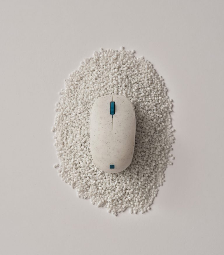 Microsoft Ocean Plastic Mouse material